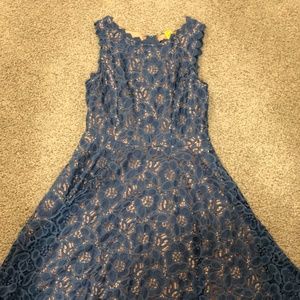 Blue lace dress